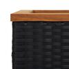 vidaXL Planter Black 40x40x80 cm Poly Rattan