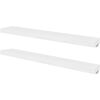 vidaXL 2 White MDF Floating Wall Display Shelves Book/DVD Storage