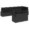 vidaXL Garden Sofa Set 9 pcs Black Poly rattan