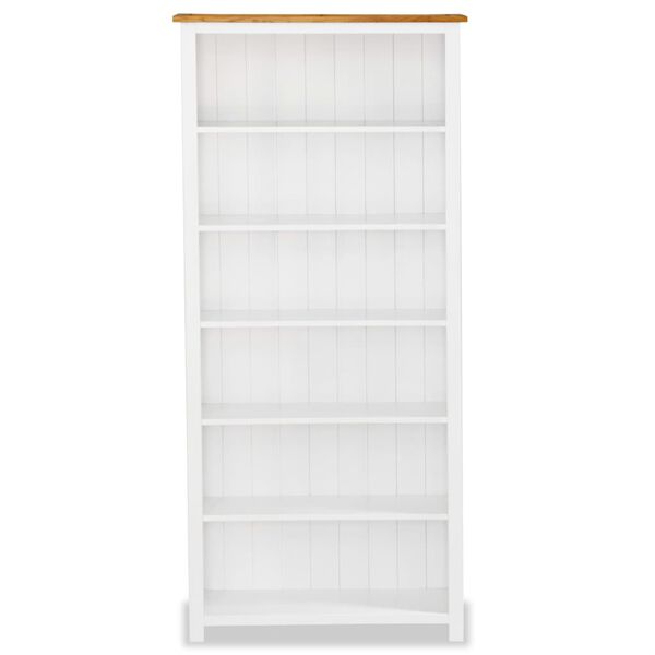 vidaXL 6-Tier Bookcase 80x22.5x170 cm Solid Oak Wood
