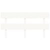 vidaXL Bed Headboard White 154x3x81 cm Solid Wood Pine