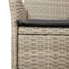 vidaXL Garden Chairs with Cushions 2 pcs Light Grey Poly Rattan
