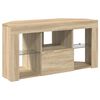vidaXL Corner LED TV Cabinet Wall-mounted Sonoma Oak 100 x 40 x 50 cm