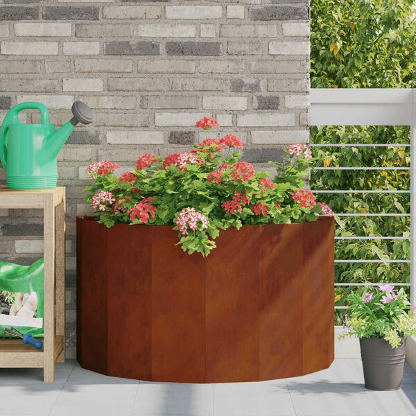 vidaXL Planter Rusty 90 x 45 x 50 cm Weathering Steel