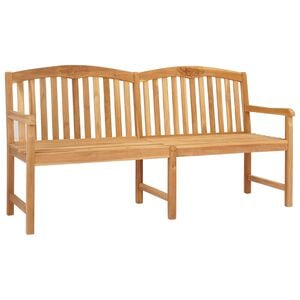 vidaXL Handcarved Rose Bench 150 x 60 x 90 cm Solid Teak Wood Natural