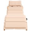 vidaXL Sun Loungers with Cushions 2 pcs Beige Solid Wood Acacia