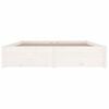 vidaXL Bed Frame without Mattress with Drawers White Double