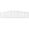 vidaXL Arched Gabion Baskets 6 pcs 400x50x80/100 cm Galvanised Iron