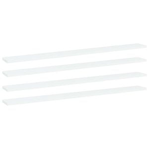 vidaXL Bookshelf Boards 4 pcs White 100x10x1.5 cm Engineered Wood