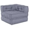vidaXL Modular Sofa 2 pcs Grey 140 x 70 x 56 cm Fabric