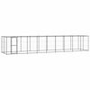 vidaXL Outdoor Dog Kennel Steel with Roof 21,78 m&sup2;