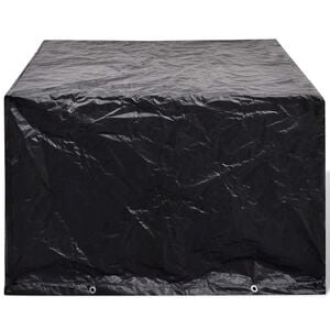 vidaXL Garden Furniture Cover | Black | Polyethylene | 113 x 113 x 73 cm