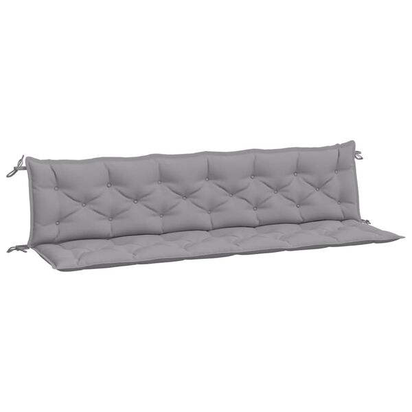 vidaXL Garden Bench Cushions 2pcs Grey 200x50x7cm Oxford Fabric
