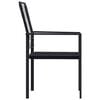 vidaXL Garden Chairs 2 pcs PVC Rattan Black
