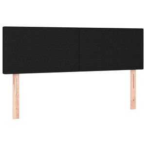 vidaXL Headboards Black 144x5x78/88 cm Fabric