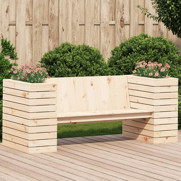 vidaXL Planter Bench 167.5x60x65 cm Solid Wood Pine