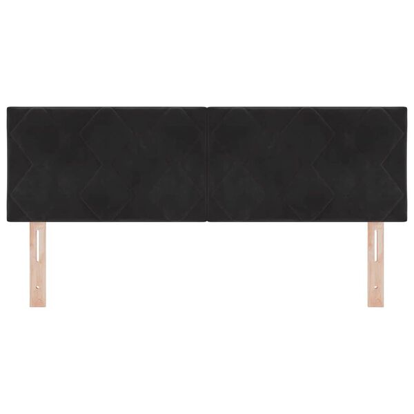 vidaXL Headboard Height Adjustable with Headboard Black 144 cm Velvet