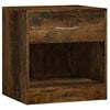 vidaXL Bedside Cabinets 2 pcs with Drawer Smoked Oak