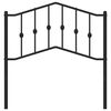 vidaXL Metal Headboard Black 90 cm