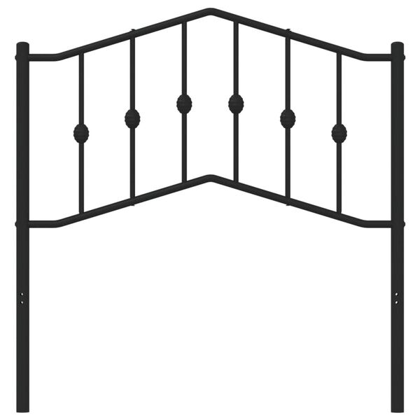 vidaXL Metal Headboard Black 90 cm