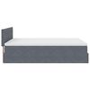 vidaXL Ottoman Bed with Mattress Dark Grey Double Velvet