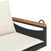vidaXL Swing Bench with Cushions Black 109x62x40 cm Poly Rattan