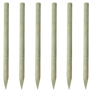 vidaXL Fence Posts 6 pcs Wood 150 cm