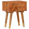 vidaXL Bedside Cabinet 43x30x58 cm Solid Mango Wood
