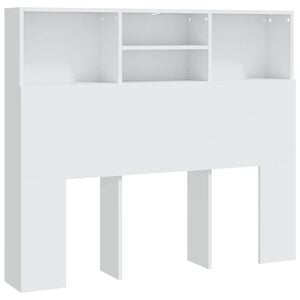 vidaXL Headboard Cabinet White 120x19x103,5 cm