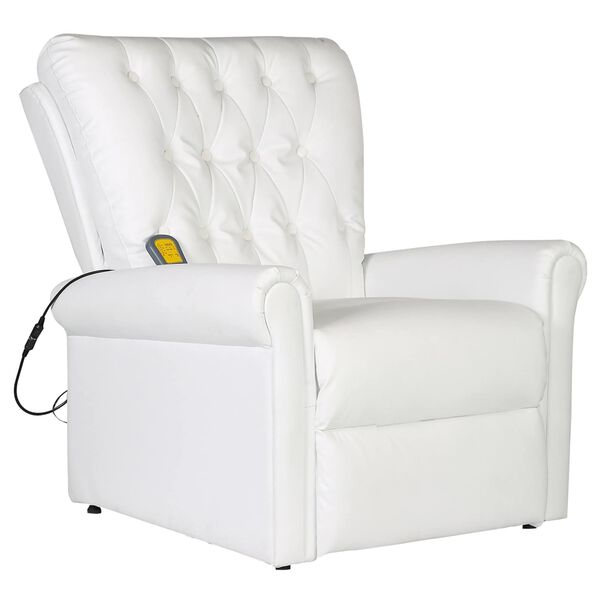 vidaXL Electric Massaging Chair Cream white 78 x 148 x 71 cm