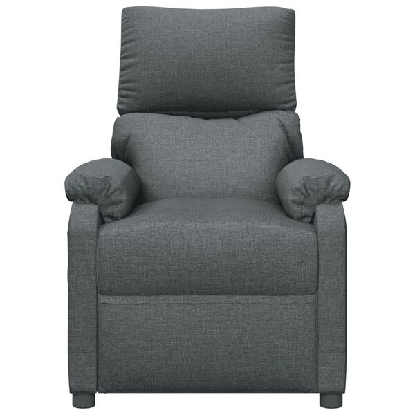 vidaXL Recliner Chair Dark Grey Fabric