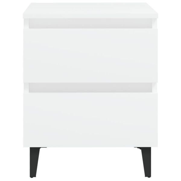 vidaXL Bed Cabinet White 40x35x50 cm Engineered Wood