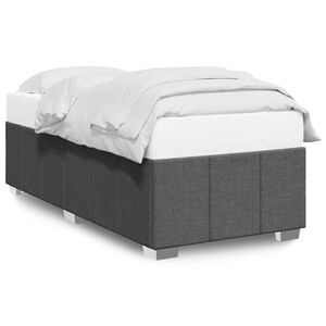 vidaXL Bed Frame without Mattress Dark Grey 90x190 cm Fabric