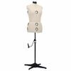 vidaXL Adjustable Dress Form Female Cream M Size 40-46