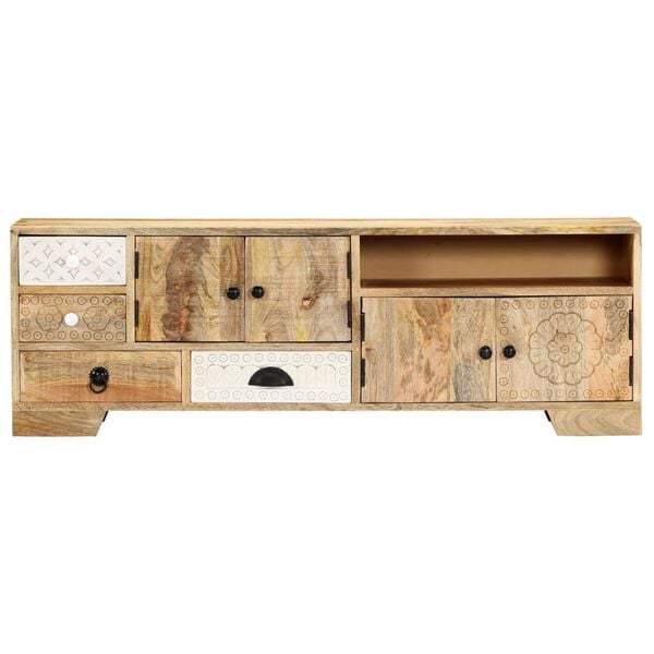 vidaXL TV Cabinet 120x30x40 cm Solid Mango Wood