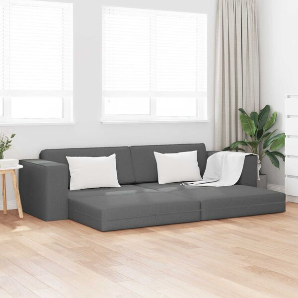 vidaXL Sofa Bed 200cm Dark Grey Fabric