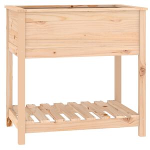 vidaXL Planter with Shelf 82.5x54x81 cm Solid Wood Pine