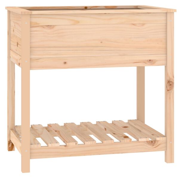 vidaXL Planter with Shelf 82.5x54x81 cm Solid Wood Pine