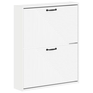 vidaXL Wall-Mounted Shoe Cabinet HAARLEM 71 x 17 x 86 cm White