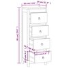vidaXL Chest of Drawers 30x30x90 cm Solid Wood Teak