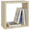 vidaXL Wall Cube Shelves 4 pcs White and Sonoma Oak 30x15x30 cm