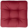 vidaXL Pallet Cushion Wine Red 50x50x12 cm Fabric
