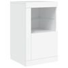 vidaXL Side Cabinet with LED Lights White Engineered Wood