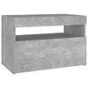 vidaXL Bedside Cabinet & LED Lights Concrete Grey 60x35x40 cm
