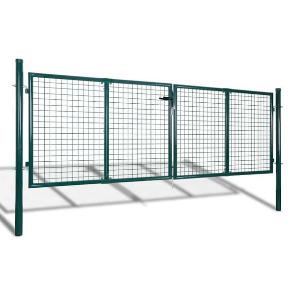 vidaXL Garden Mesh Gate Fence Door Wall Grille 300x75 cm