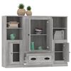 vidaXL Highboards 3 pcs Grey Sonoma Engineered Wood