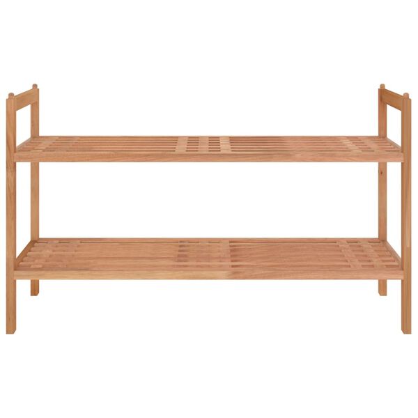 vidaXL Shoe Rack 69x27x41 cm Solid Wood Walnut