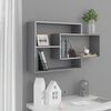 vidaXL Wall Shelf High Gloss Grey 104x20x58.5 cm Engineered Wood