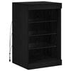 vidaXL LED Sideboard Black Oak 41 x 37 x 67 cm Engineered Wood