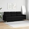 vidaXL 3-Seater Sofa Black 180 cm Fabric